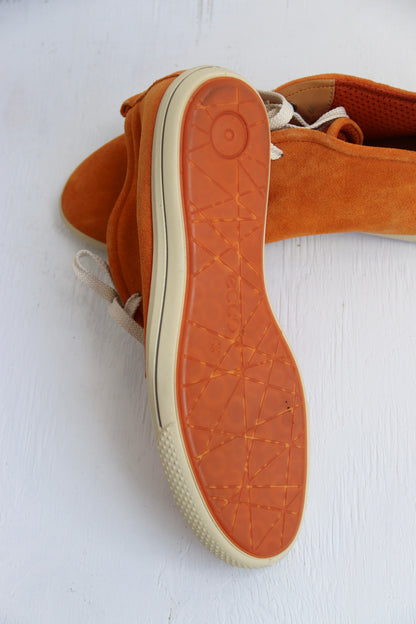 ECCO Orange Suede Sneakers