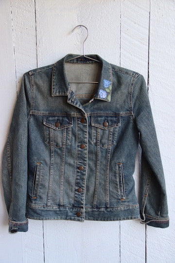 Vintage J. Crew Jean Jacket with Embroidery