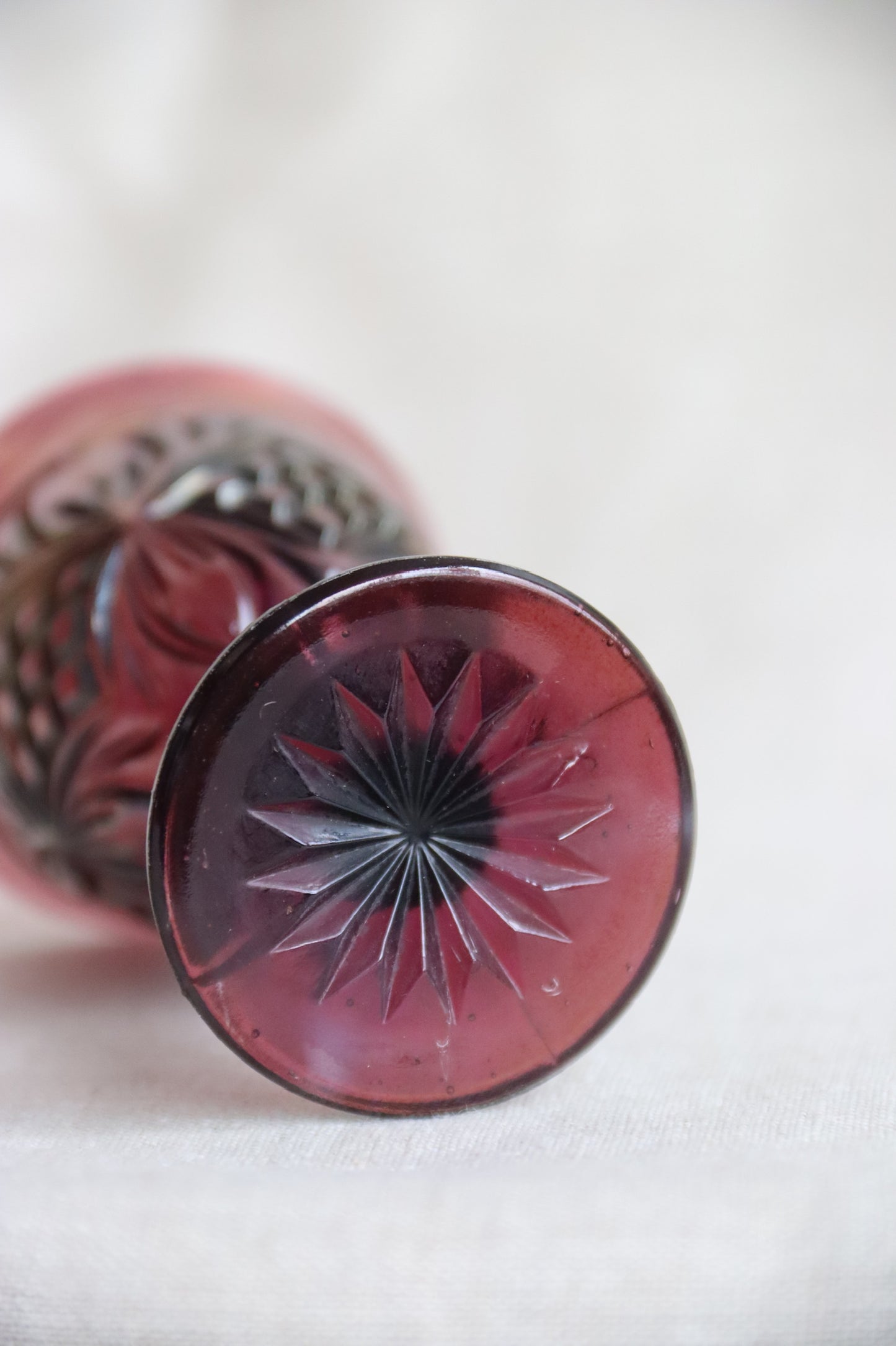 Amethyst Colored Glass Goblet