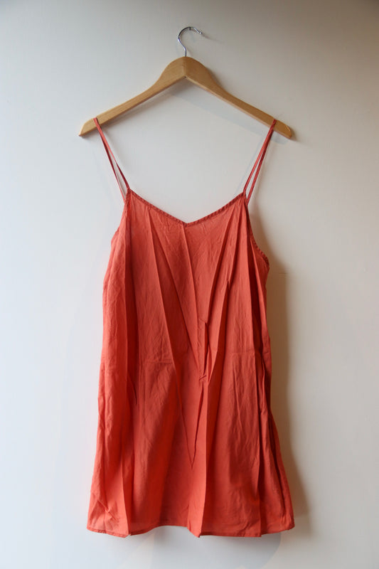 Orange Cotton Slip Dress