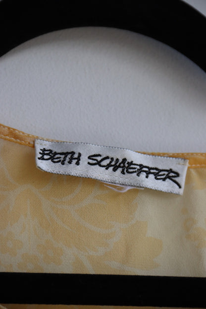 Vintage Beth schaeffer Yellow Sheer Silk Top - as is