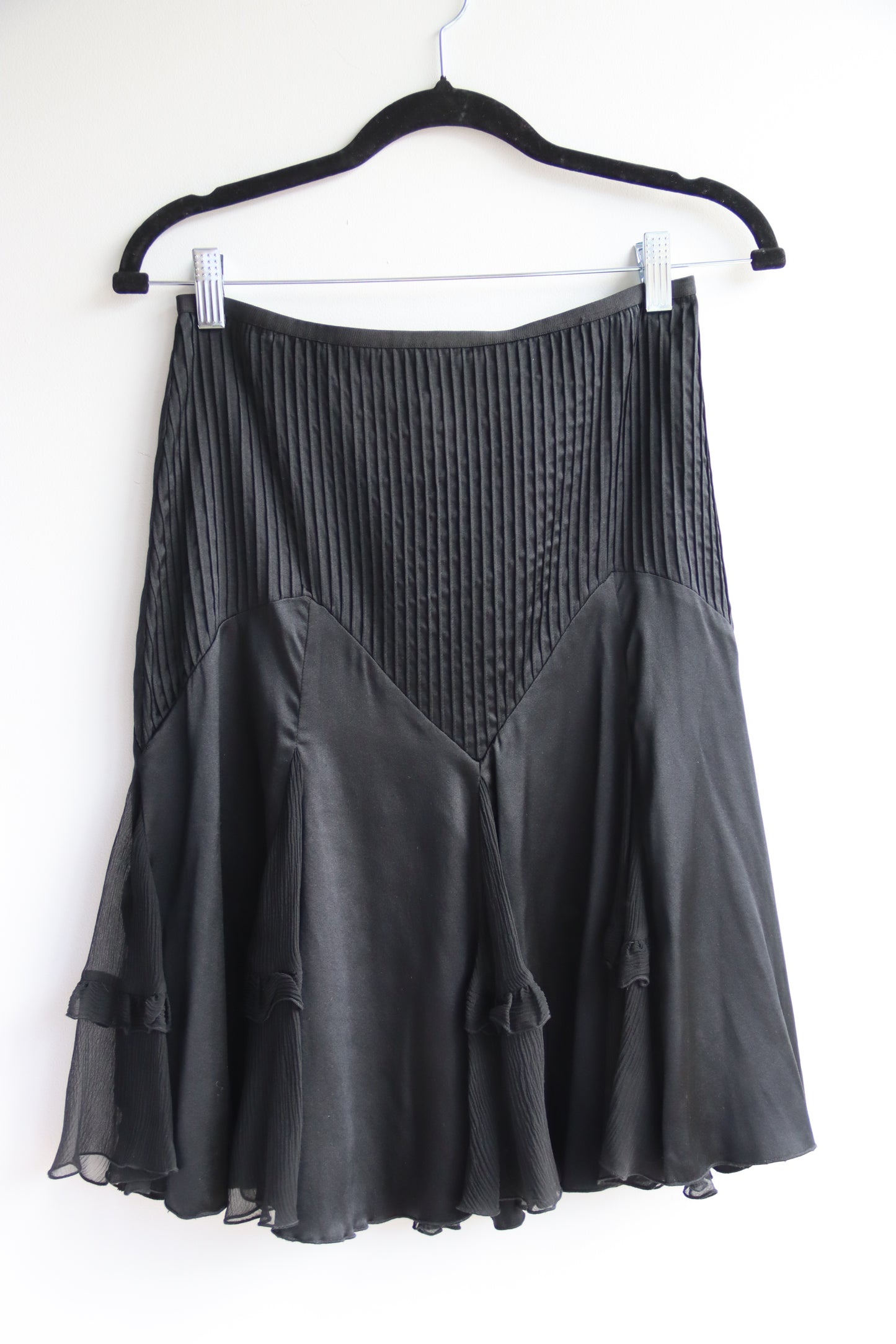 Diane von Furstenberg Black Ruffled Skirt