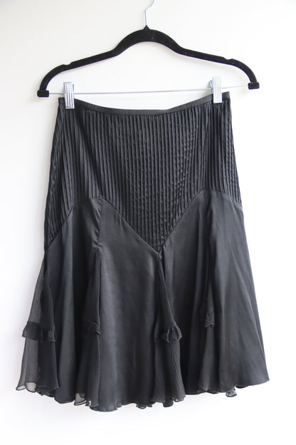 Diane von Furstenberg Black Ruffled Skirt