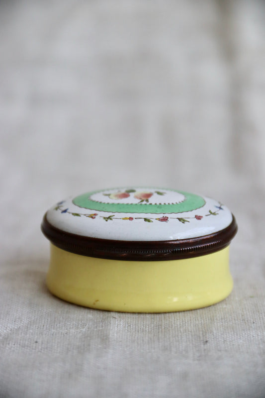 Halcyon Days Yellow Enamel Box