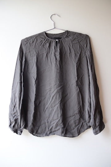 Nili Lotan Grey Silk Top