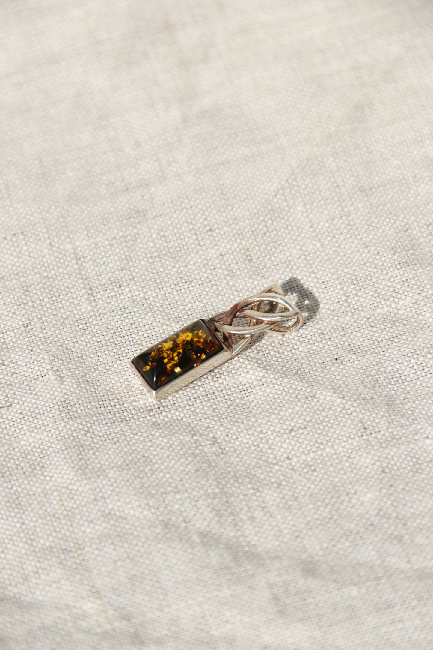 Sterling Silver Baltic Amber Pendant