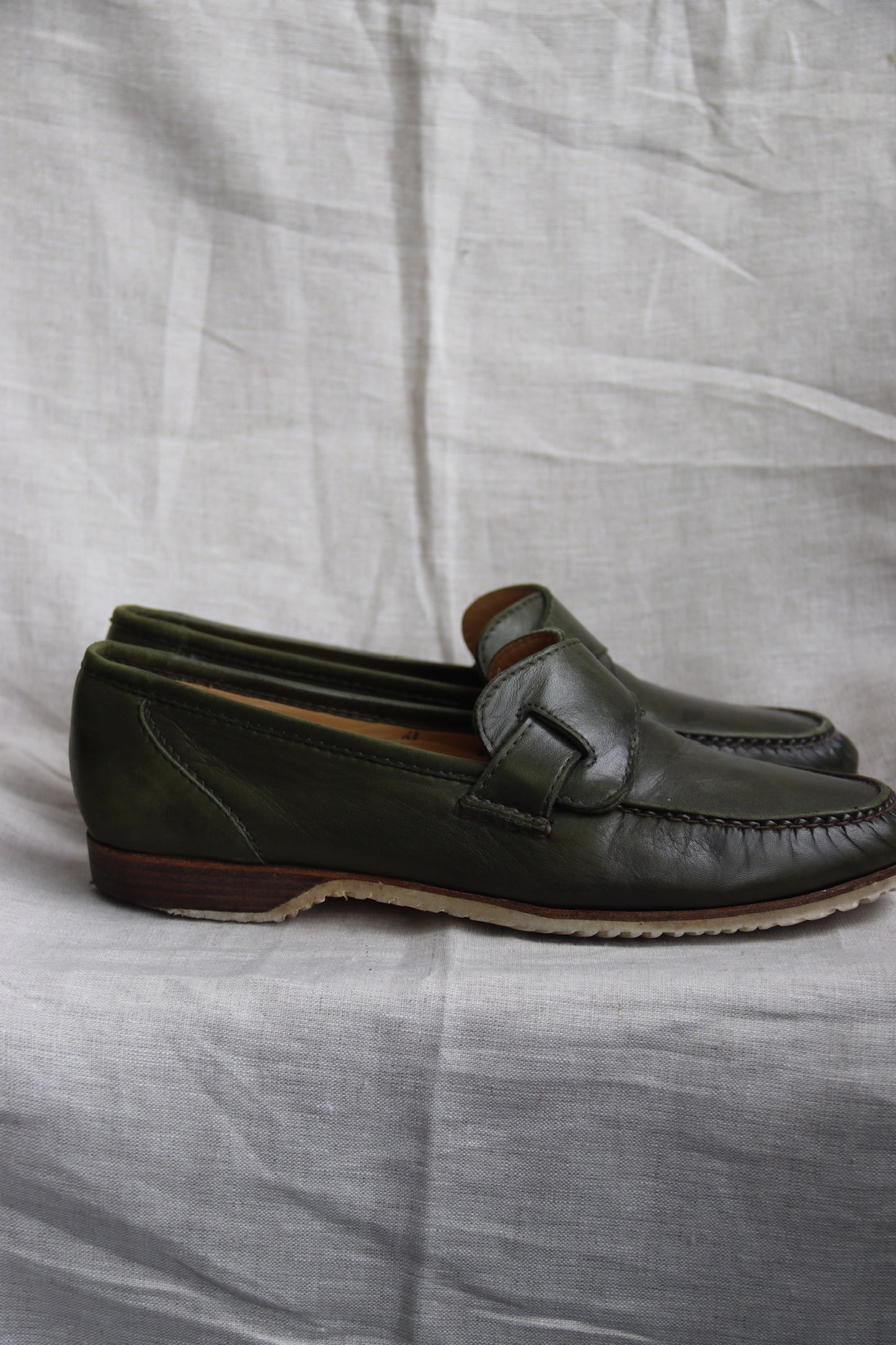 Jaykos Green Leather Loafers - 9