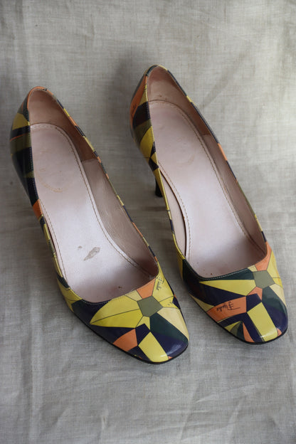 Vintage Emilio Pucci Abstract Heels