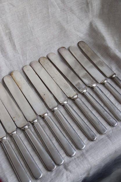 28 Piece Vintage Set of Rogers Sterling Silver Plated Knives and Forks