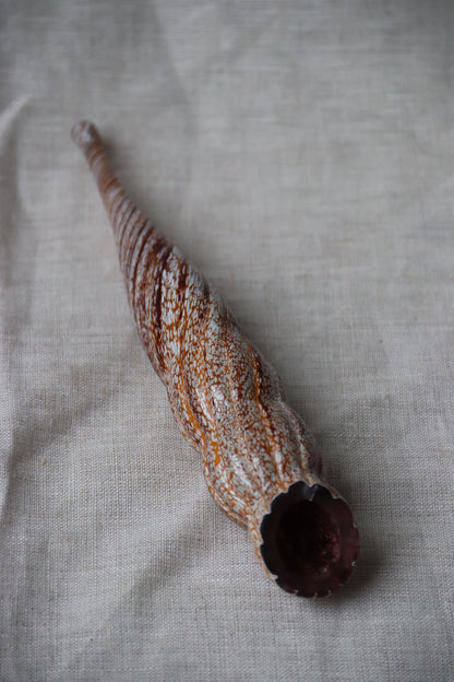 Set of 2 Handmade Glass Shells