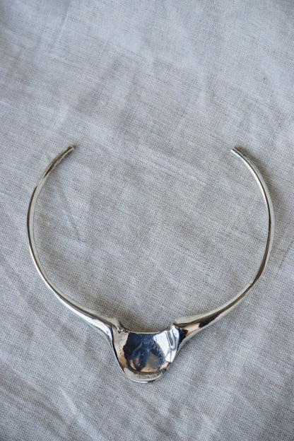 Minas Spyridis sterling silver Apollonian choker collar necklace.