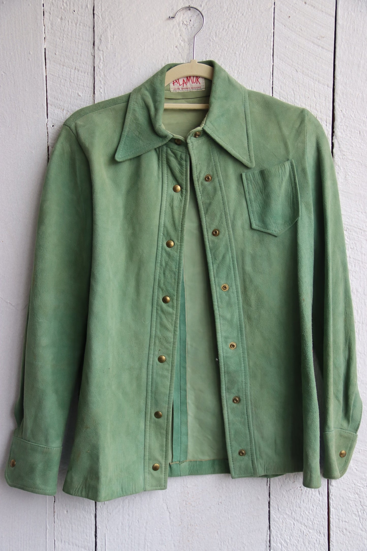 Alamor – Joan Sparks Designs Green Leather Top