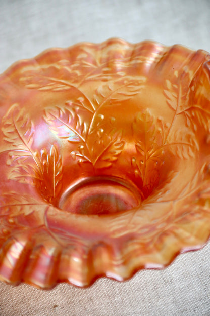 Orange Iridescent Ruffle Edge Dish