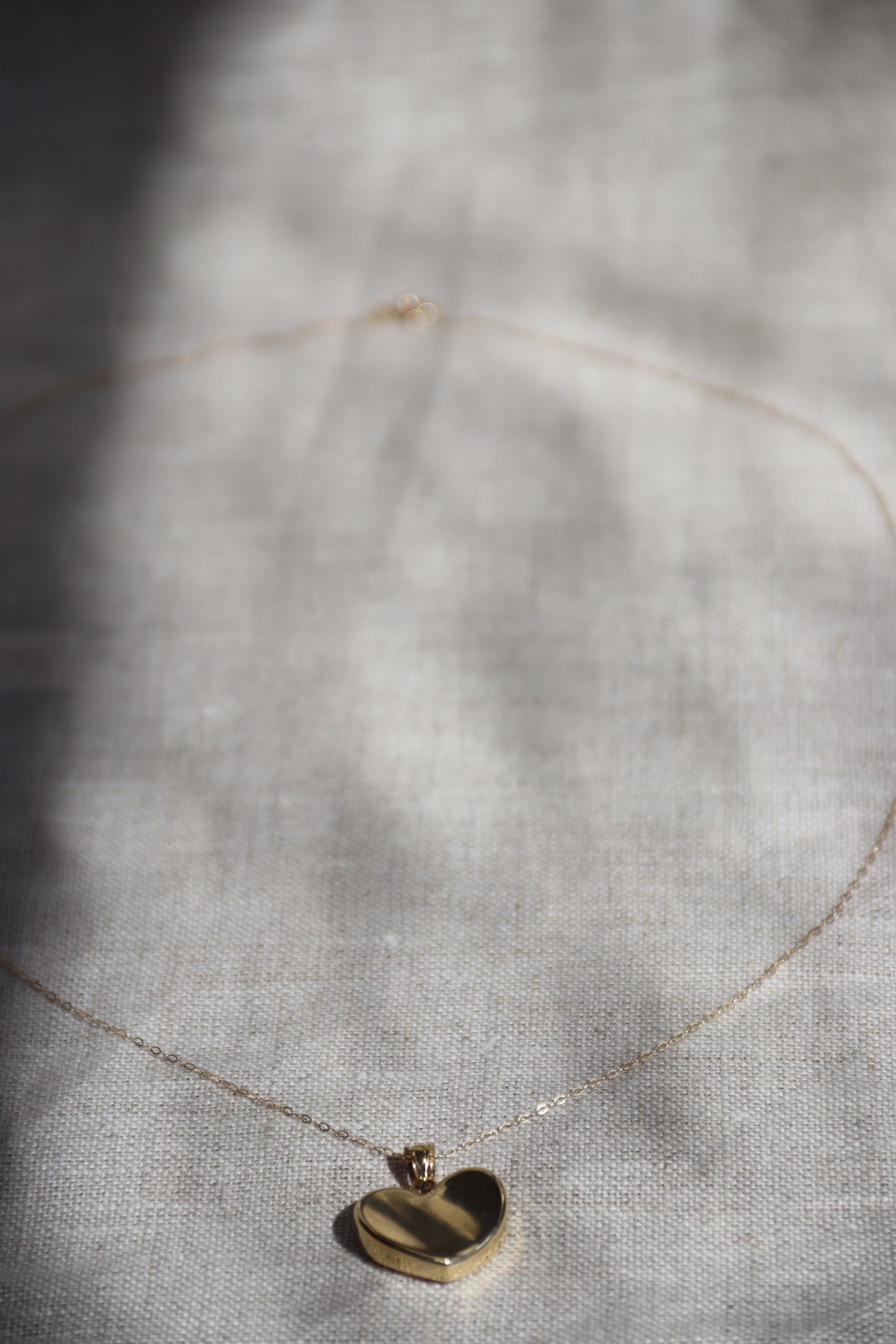 Heart Pendant Necklace - 10k Yellow Gold