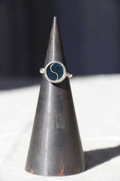 Winifred Wager Sterling Silver and Enamel Ring