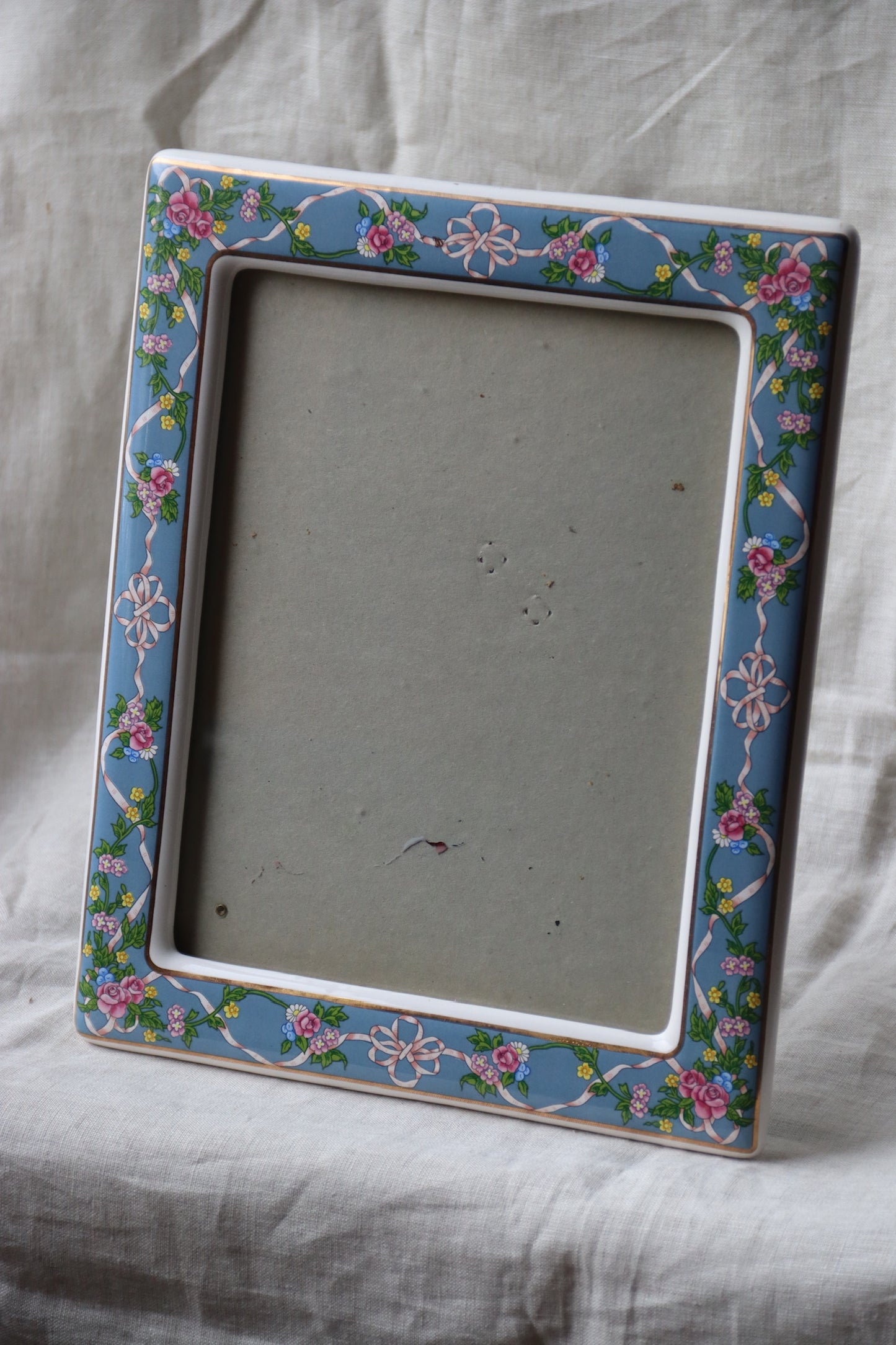 Terragrafics floral porcelain photo frame