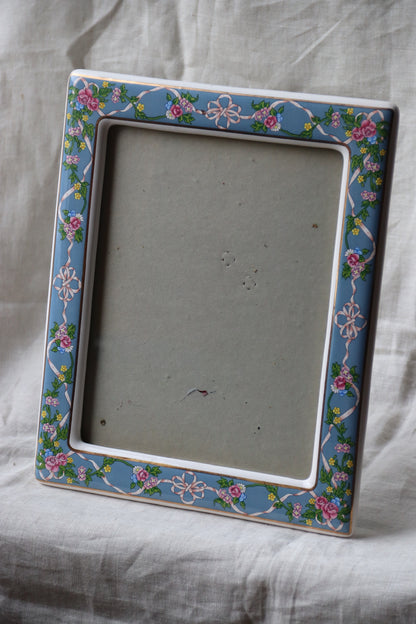Terragrafics floral porcelain photo frame