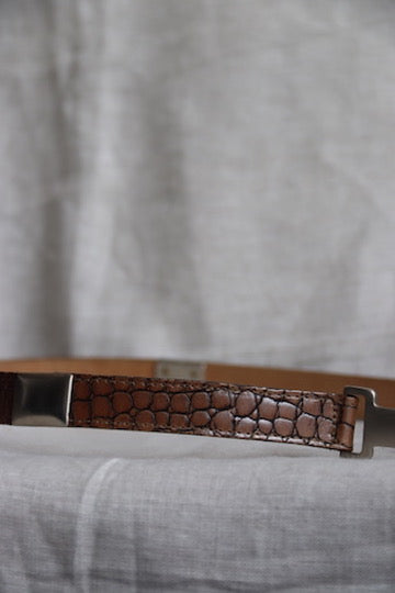 Fibel Silver Tone Belt