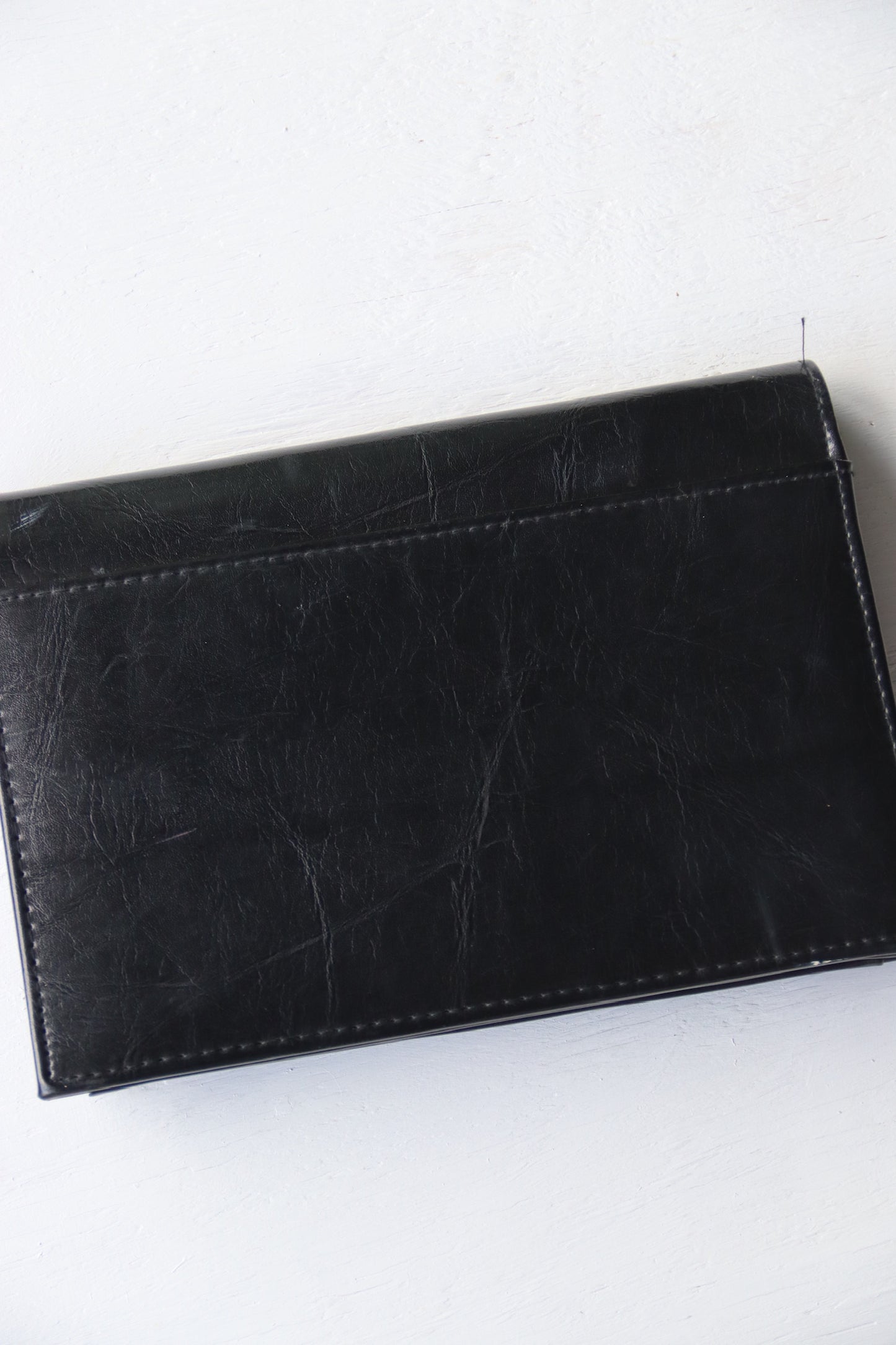 Vintage 90s Sasha Black Clutch with Alligator Clasp