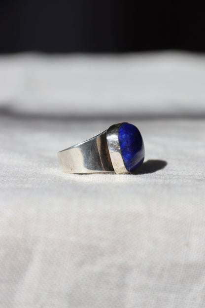 Lapis and Sterling Silver Statement Ring