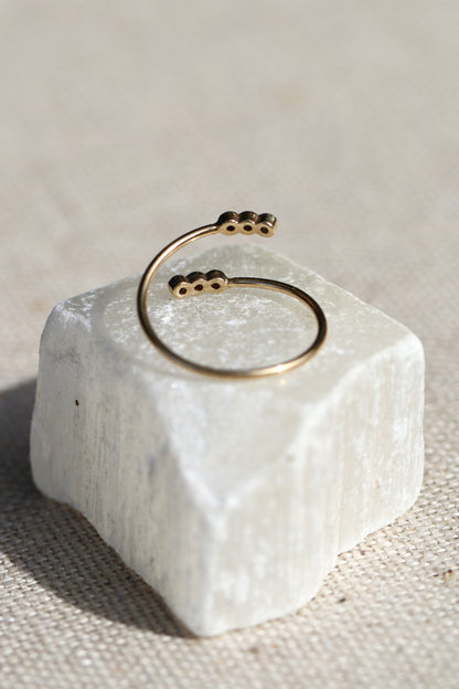Zoe Chicco 14k Tiny Diamond Bezel Bypass Ring