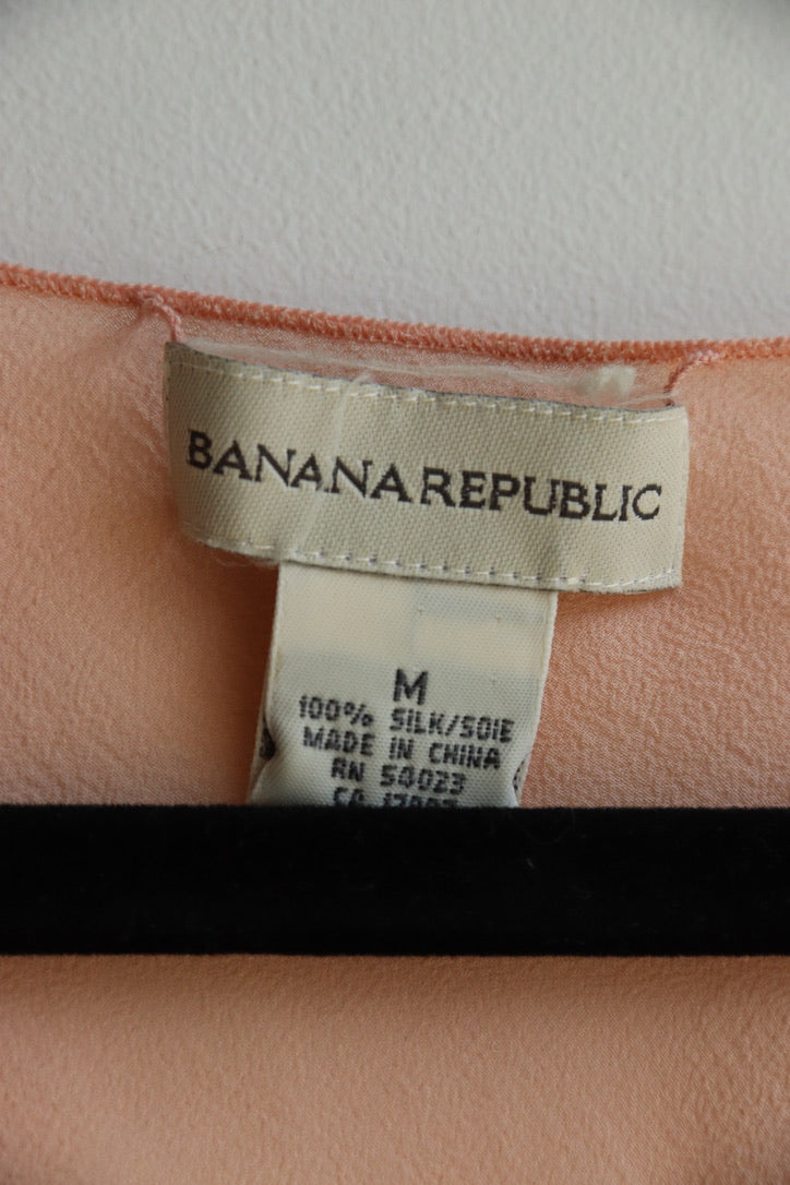 Vintage Banana Republic Pink Silk Top