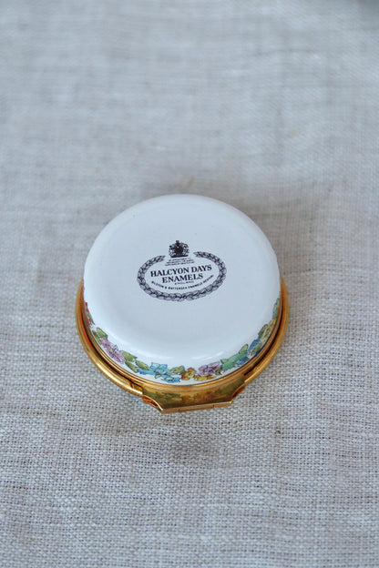 Halcyon Days Flower Enamel Box