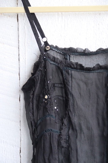 Black Mesh Tank Top