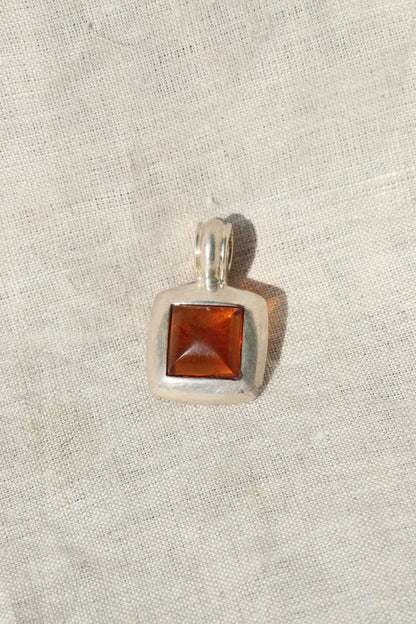 Sterling Silver Amber Pendant