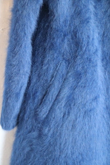 Blue Faux Fur Coat