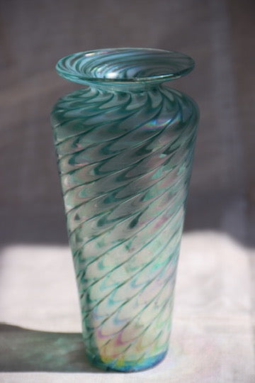 Swirled Art Glass Vase