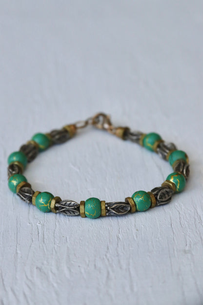 Handmade Green Beaded Bracelet