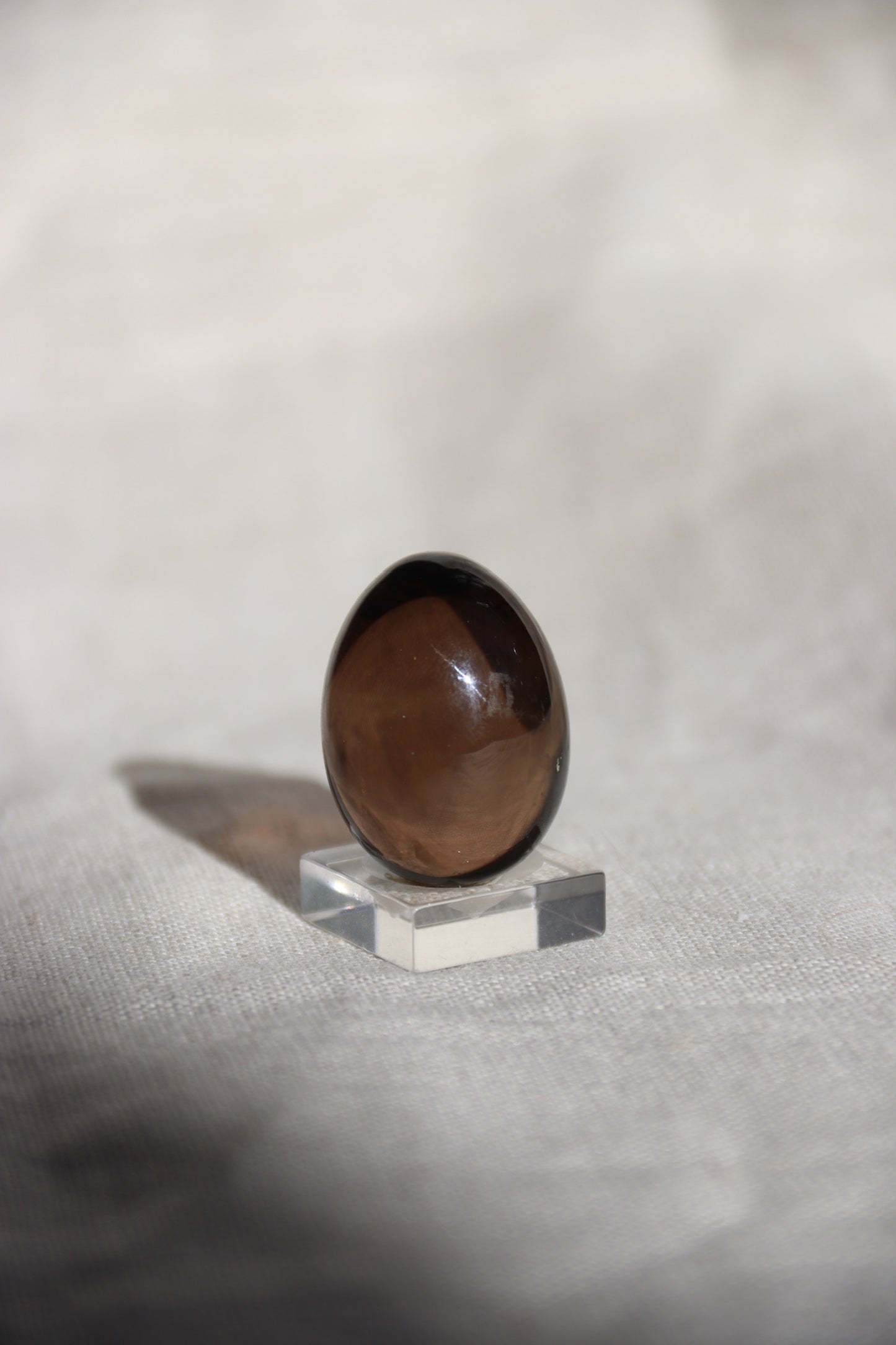 Smoky quartz egg