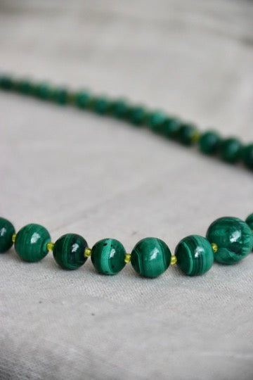 Green Stone Beaded Necklace