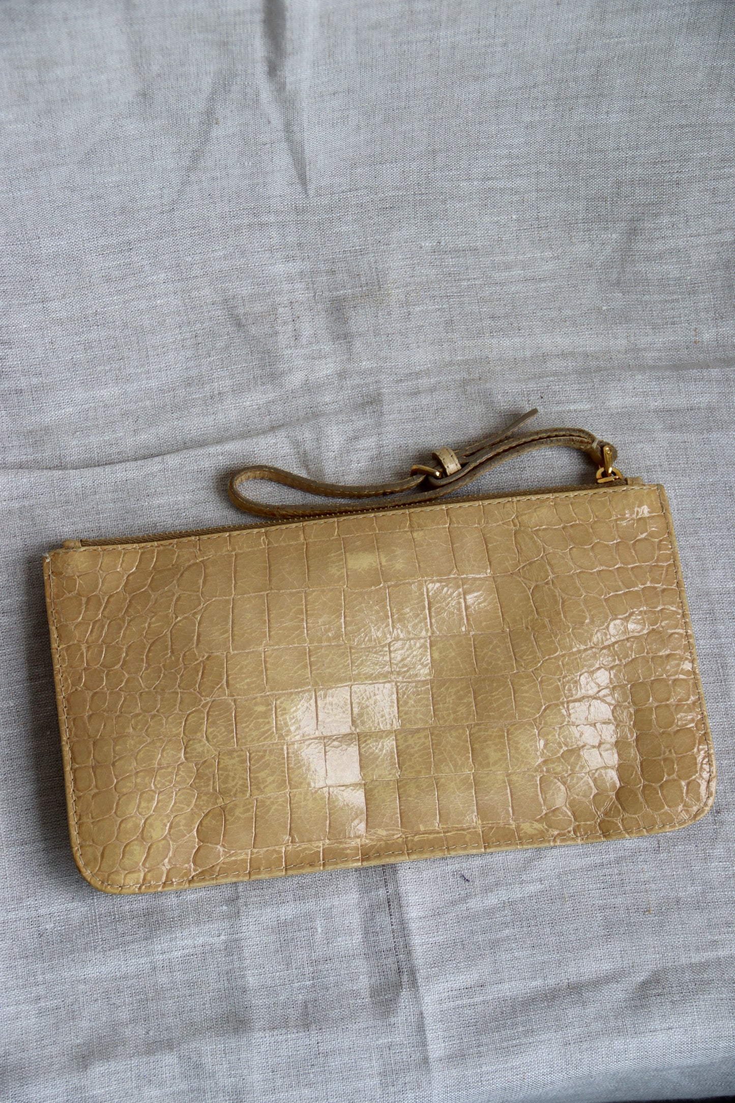 Miu Miu Tan Leather Clutch