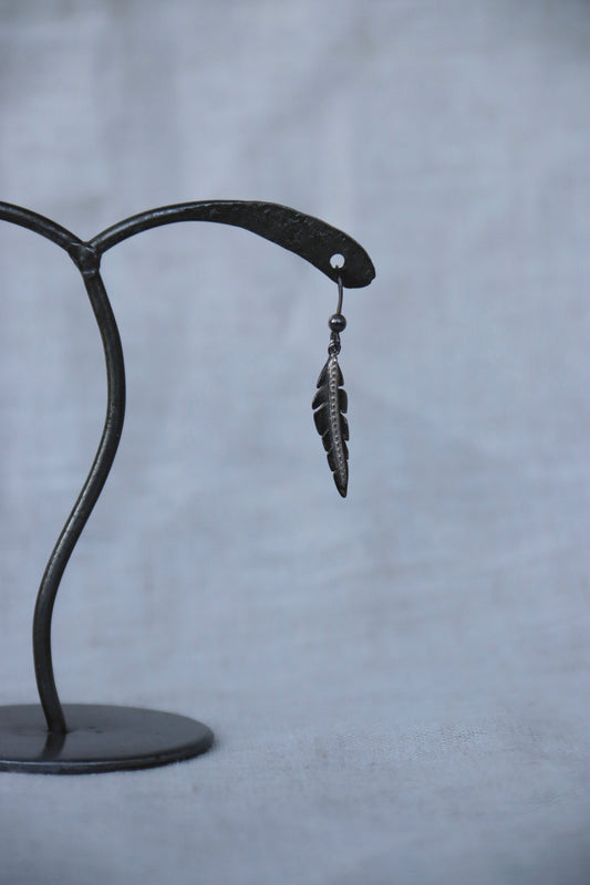 Sterling Silver Feather Earrings