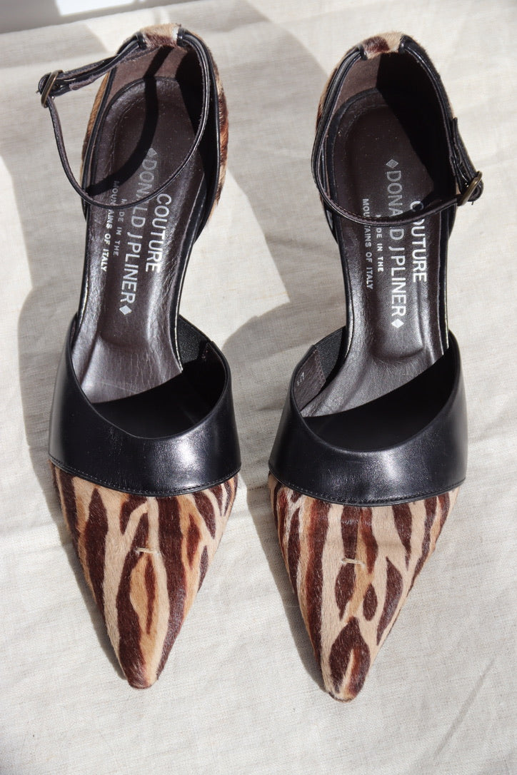 Donald J. Pliner Ponyhair Animal Print Heels - 6.5