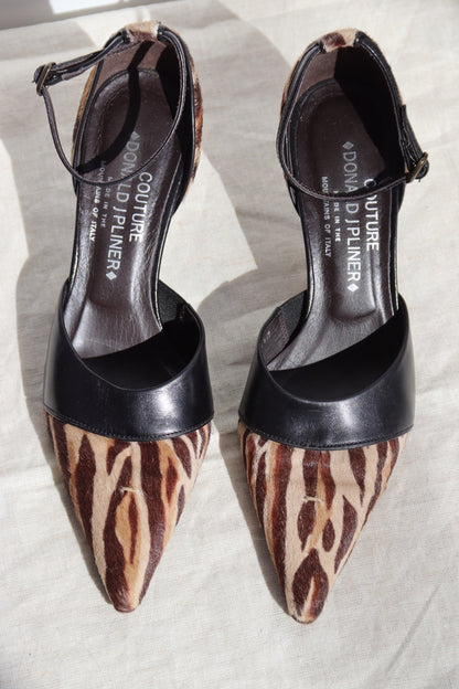Donald J. Pliner Ponyhair Animal Print Heels - 6.5