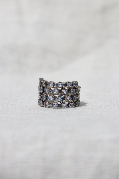 Sterling Silver Tanzanite Multi-Row Eternity Ring