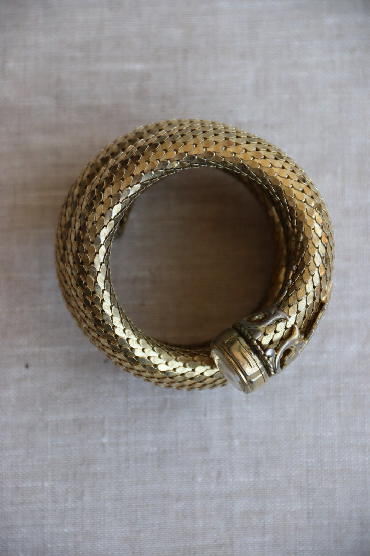 Gold Wrap Bracelet with Watch