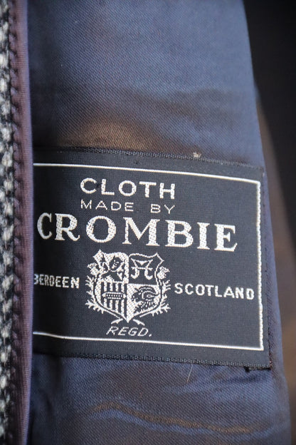 Vintage Crombie Scotland Houndstooth Overcoat