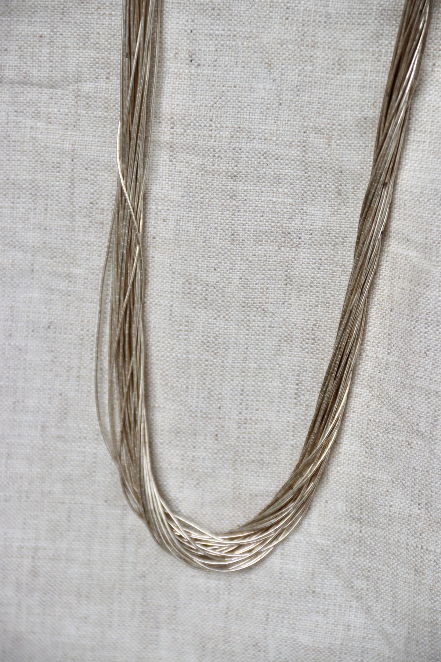 Sterling Silver liquid silver necklace