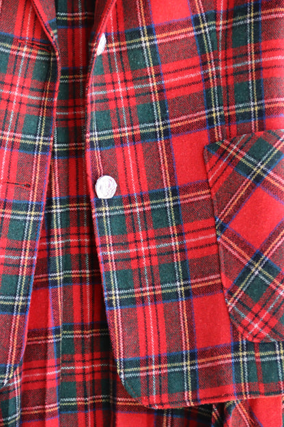 Ira Joyce Tartan Wool Skirt and Jacket Set