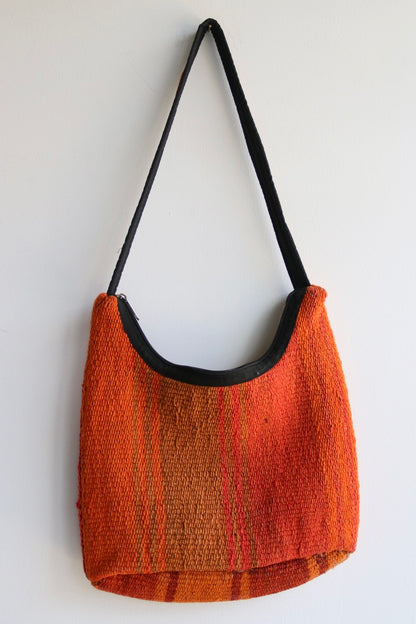 orange handwoven bag
