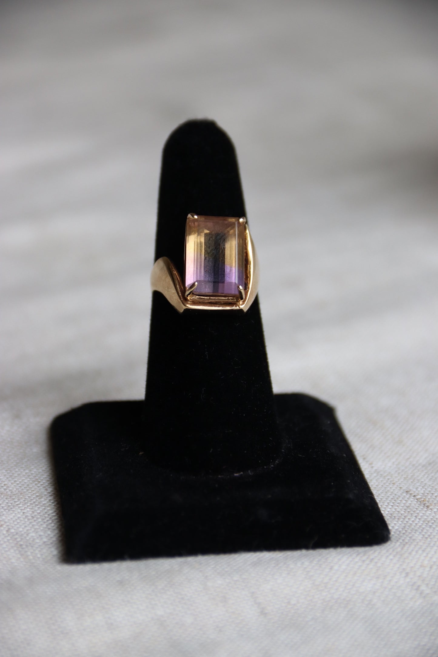 10K Ametrine Asymmetrical Ring