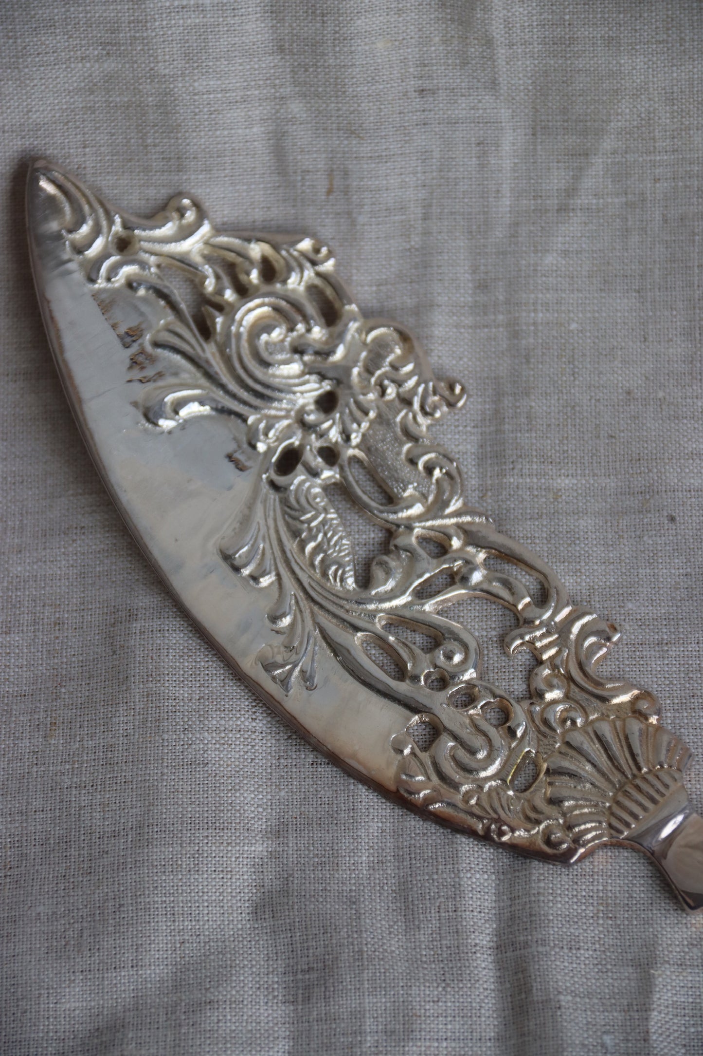 Vintage Silver Fish Server