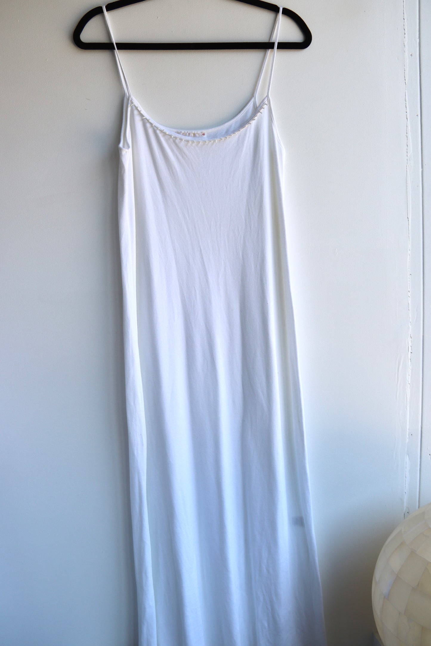 Pluto White Maxi Dress with Beaded Details