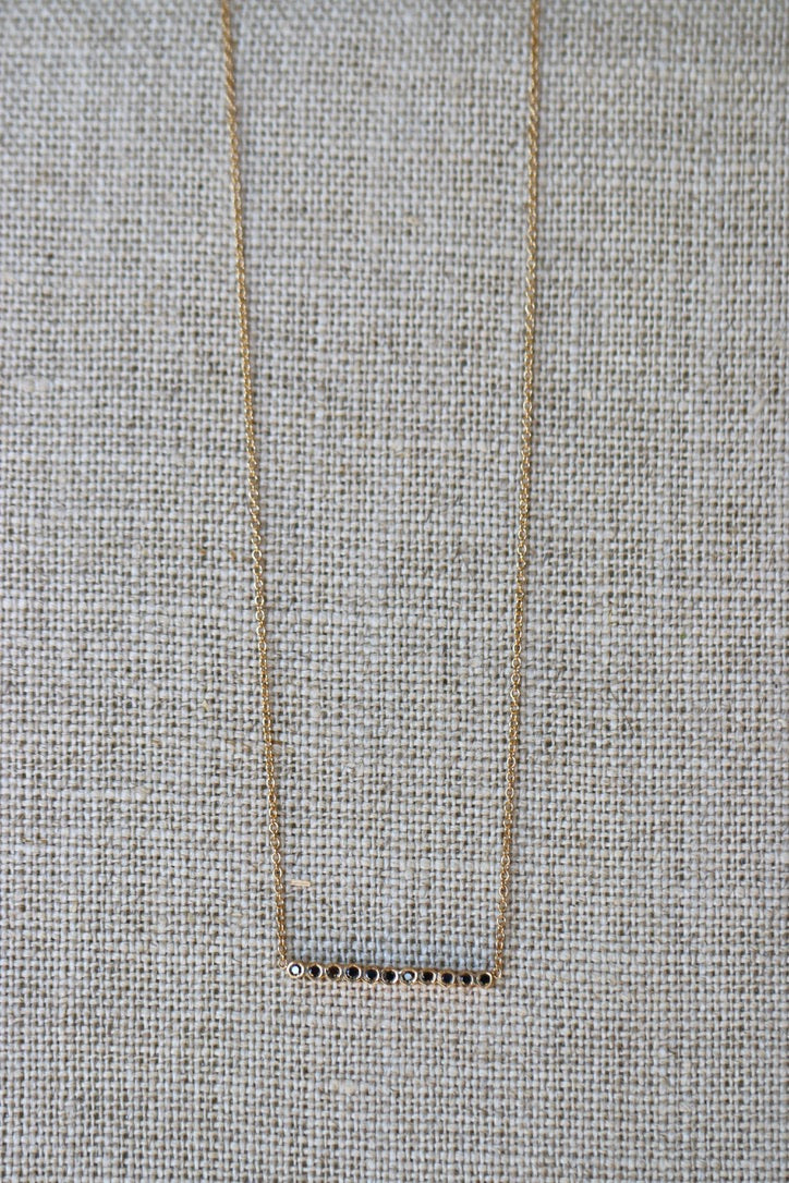 Zoë Chicco black diamond bar necklace