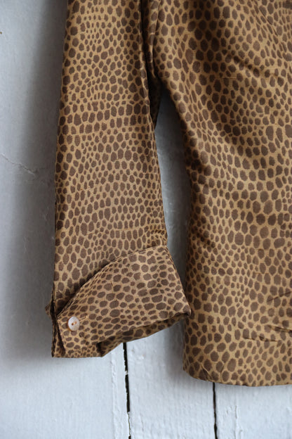 Ice Cheetah Print Silk Top