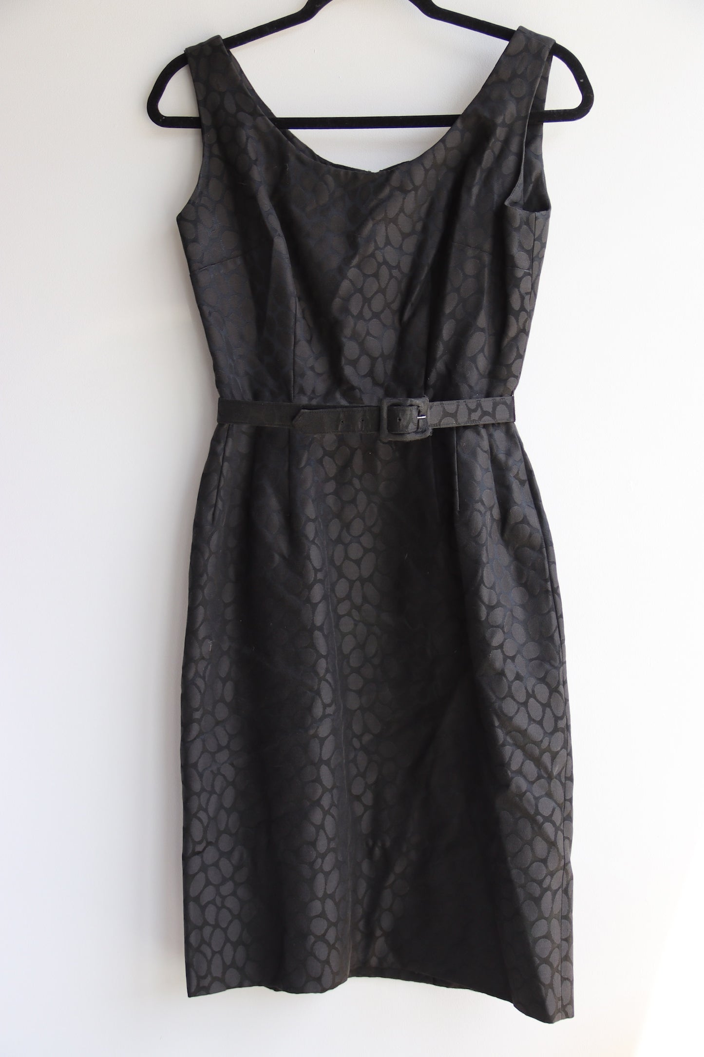 Carson Pirie Scott & Co. jacquard jacket and belted dress set